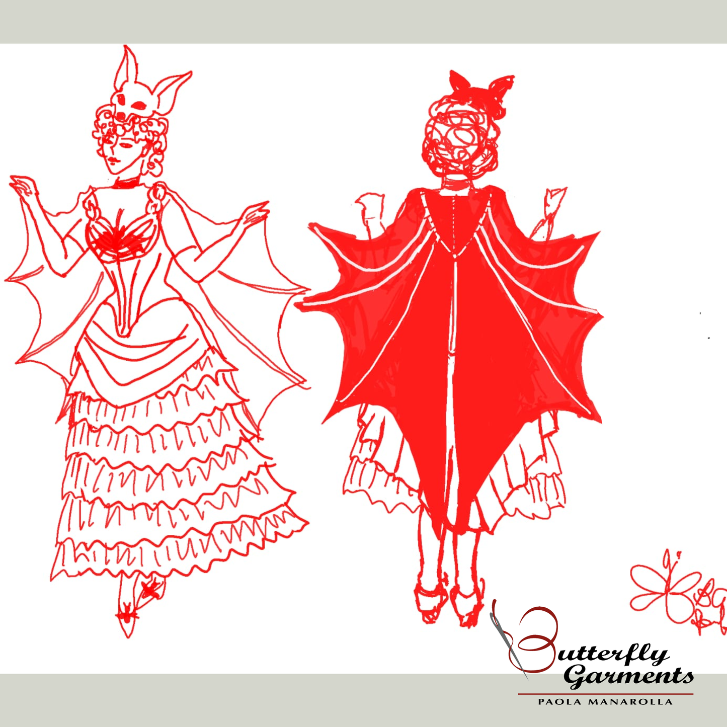 Batwings Fancy Cape Pattern - Victorian Inspired Halloween Cape PDF Tutorial