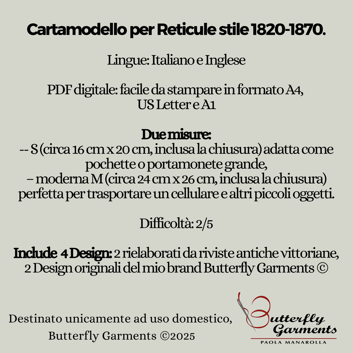 LILY - Victorian Reticule Pattern - Digital PDF Pattern & Sewing Tutorial