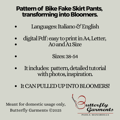 1890 Style Hidden Pants Skirt KUMA - Digital PDF Pattern & Sewing Tutorial