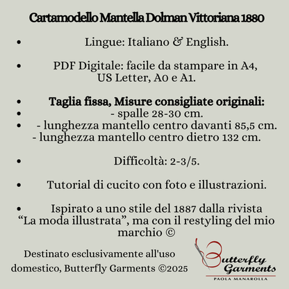 Batwings Fancy Cape Pattern - Victorian Inspired Halloween Cape PDF Tutorial