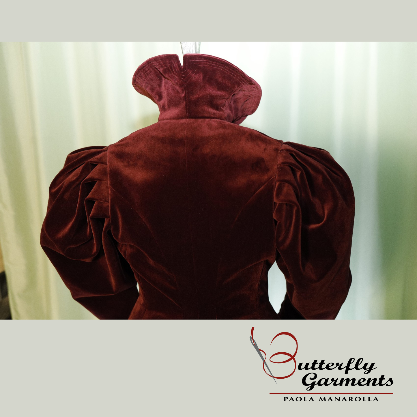 1890s Velvet Jacket RUST - Digital PDF Pattern & Sewing Tutorial
