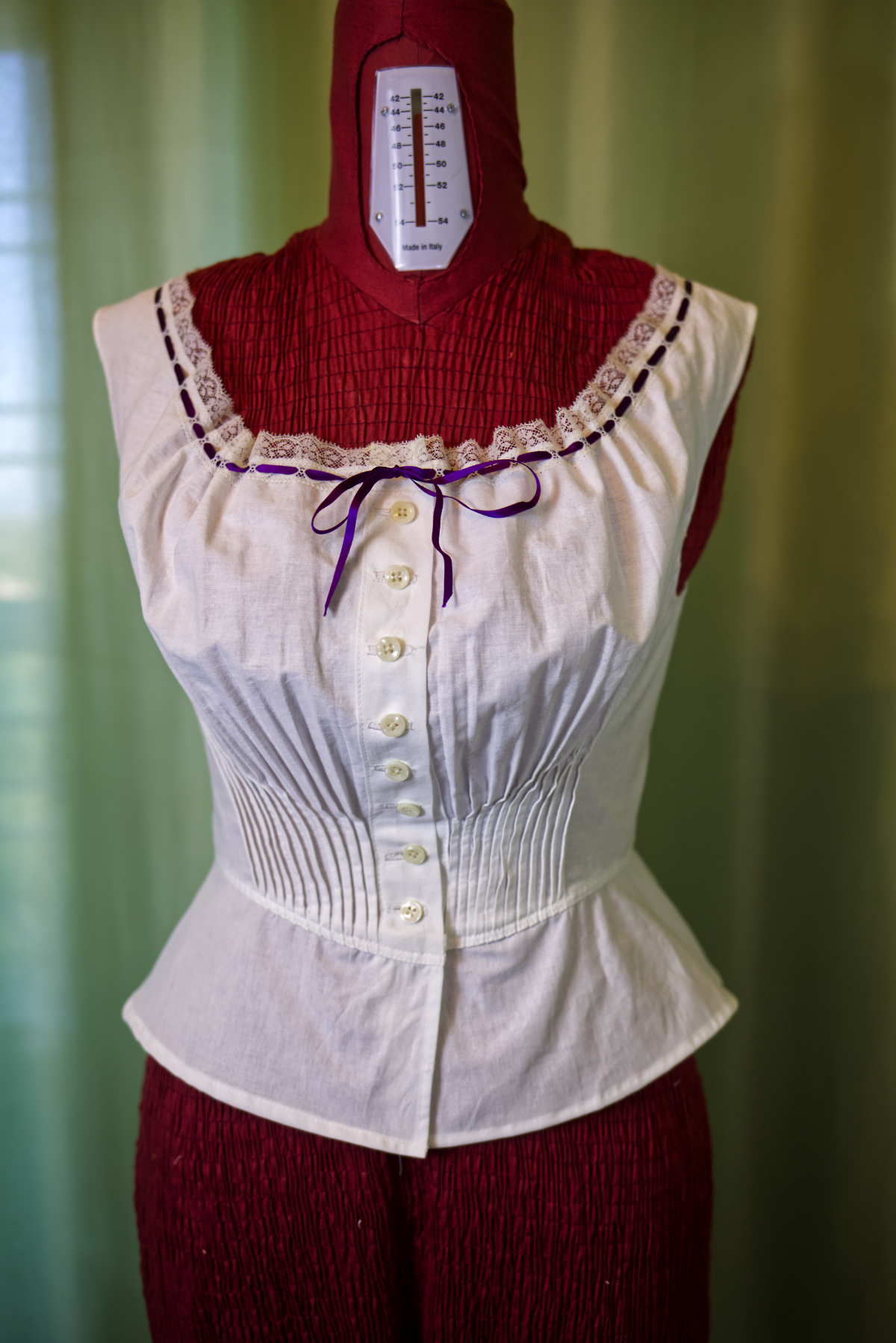 ANGELICA - Victorian Corset Cover Pattern - Early 1900s Sewing Tutorial with Pintucks & Lace - Digital PDF