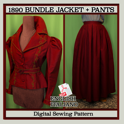 1890 Style Jacket & Skirt Bundle KUMA - Digital PDF Pattern & Sewing Tutorial