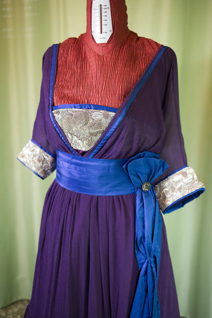 LUCILE - Edwardian Evening Gown Pattern 1912 Titanic Era Kimono Overdress Historical Sewing Pattern