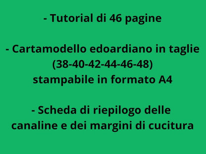 Corsetto Edoardiano - Tutorial e Cartamodello Digitale Italiano