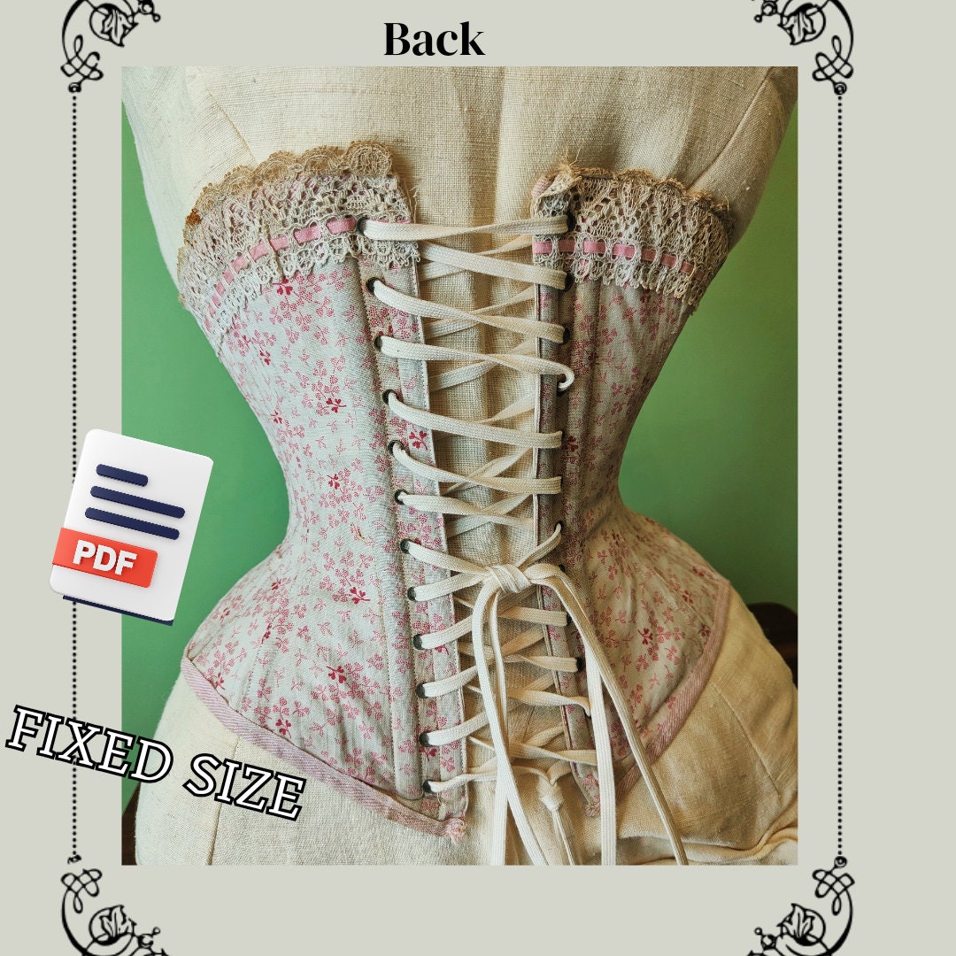Late Victorian Antique Corset CLOVER - Digital PDF Pattern & Tutorial