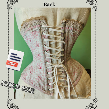 Late Victorian Antique Corset CLOVER - Digital PDF Pattern & Tutorial