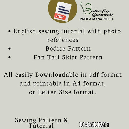 1890 Victorian Style Attire RUBINO - Digital PDF Pattern & Sewing Tutorial