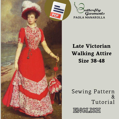 1890 Victorian Style Attire RUBINO - Digital PDF Pattern & Sewing Tutorial