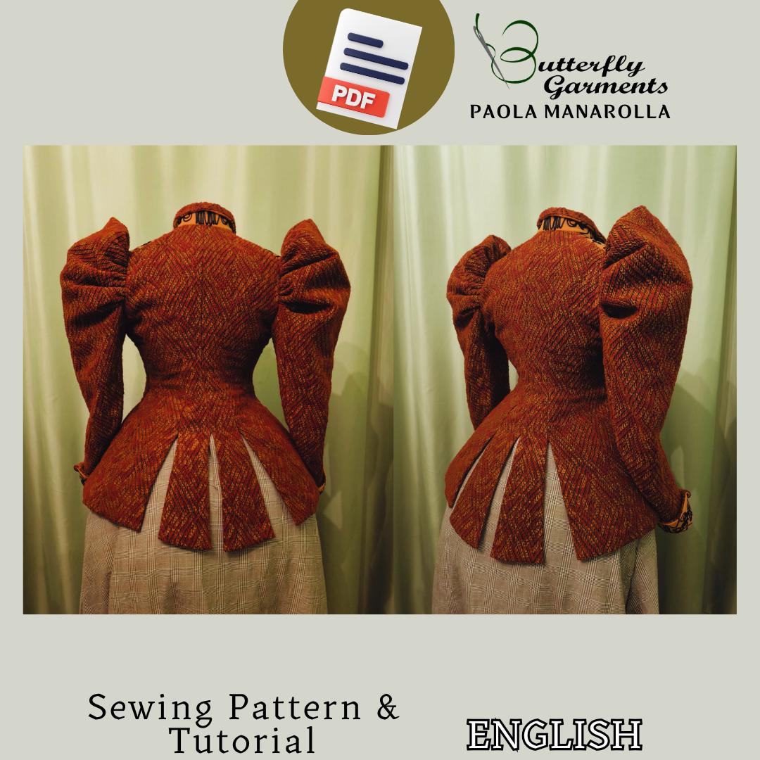 1892 Victorian Style Jacket SYLVA - Digital PDF Pattern & Sewing Tutorial