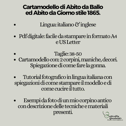 Midvictorian Style Daydress and Ballgown - Digital PDF Pattern & Sewing Tutorial