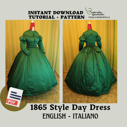 Midvictorian Style Daydress and Ballgown - Digital PDF Pattern & Sewing Tutorial