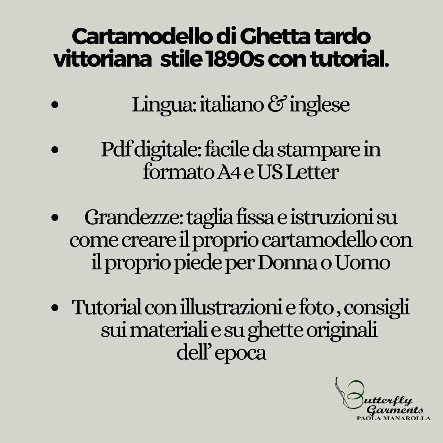 Victorian Style Spats LOKI - Digital PDF Pattern & Sewing Tutorial