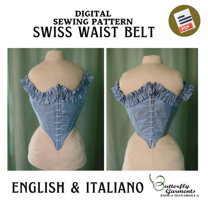 1860 Victorian Style Waist Belt BERYL - Digital PDF Pattern & Sewing Tutorial