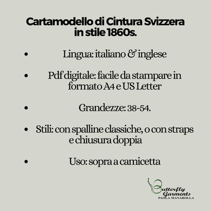 1860 Victorian Style Waist Belt BERYL - Digital PDF Pattern & Sewing Tutorial