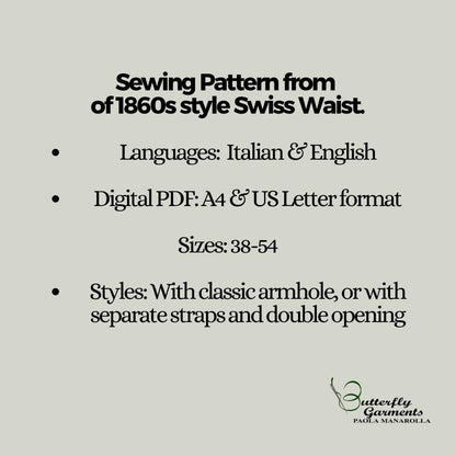 1860 Victorian Style Waist Belt BERYL - Digital PDF Pattern & Sewing Tutorial