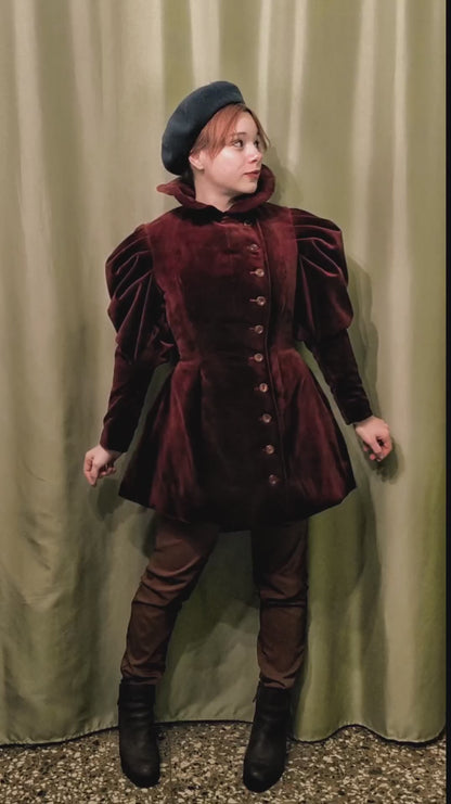 1890s Velvet Jacket RUST - Digital PDF Pattern & Sewing Tutorial