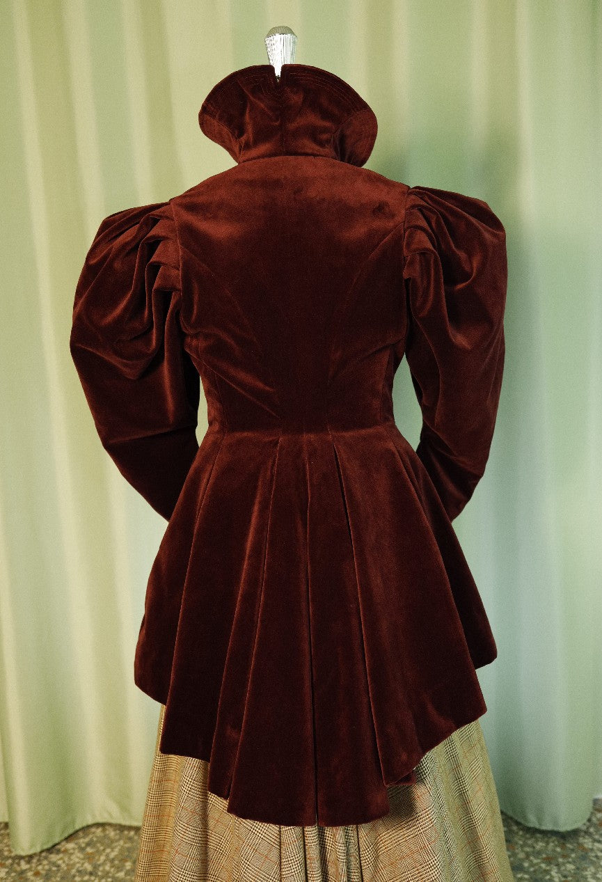 1890s Velvet Jacket RUST - Digital PDF Pattern & Sewing Tutorial