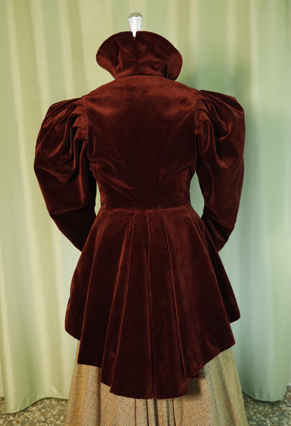 1890s Velvet Jacket RUST - Digital PDF Pattern & Sewing Tutorial