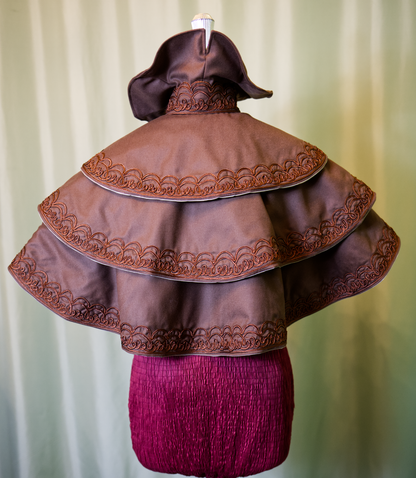 GRACE - Modello di cucito per mantello Belle Époque anni 1890 con ricamo soutache | Download digitale PDF del mantello vittoriano edoardiano