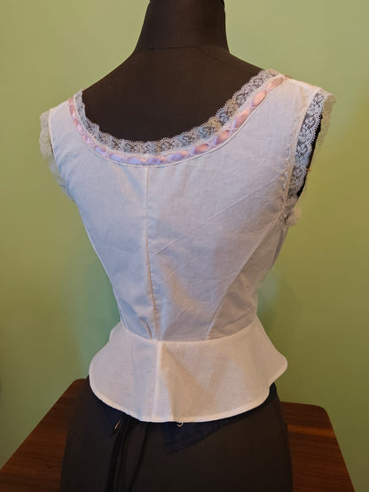 ANGELICA - Victorian Corset Cover Pattern - Early 1900s Sewing Tutorial with Pintucks & Lace - Digital PDF