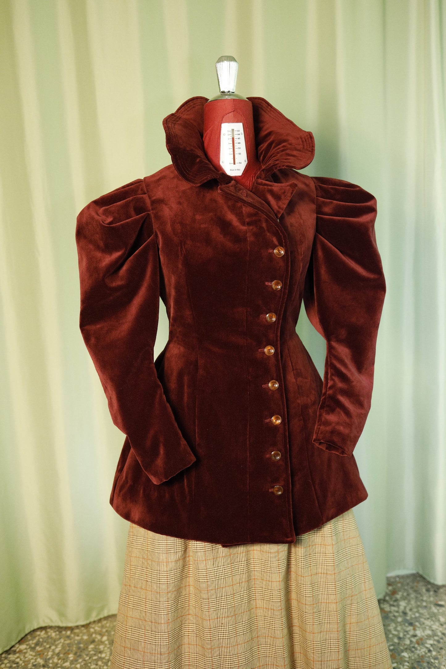 1890s Velvet Jacket RUST - Digital PDF Pattern & Sewing Tutorial